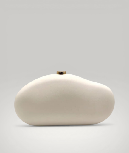 Minimalistická listová kabelka - biela