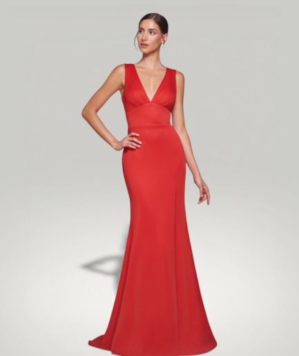 Elegantné spoločenské šaty SILVIA - červené