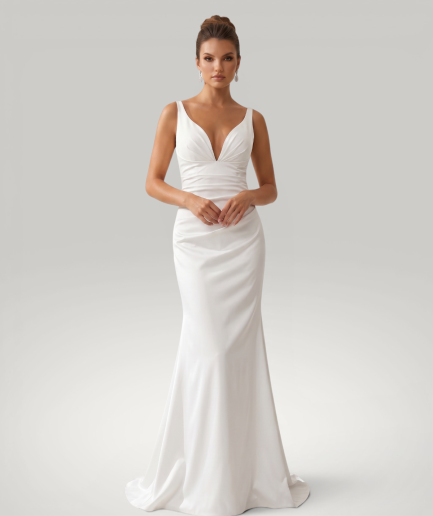 Elegantné minimalistické svadobné šaty JULIETTE